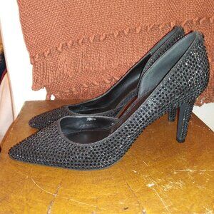 Michael Kors Black rhinestone pumps